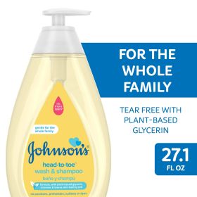 Johnson's Head-To-Toe Tear Free Baby Body Wash Soap and Shampoo, 27.1 oz (Brand: Johnson's)