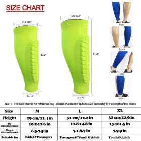 Honeycomb Shin Protection sleeve (Color: Green, size: L)